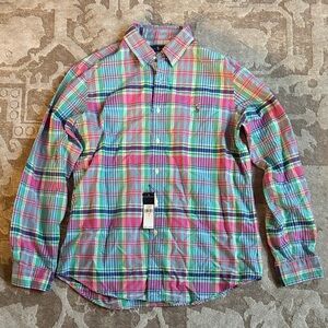 Polo Ralph Lauren Vibrant Plaid Button Down Shirt - Large